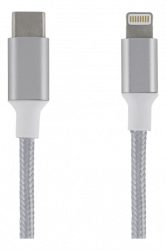 EPZI USB-C till Lightning-kabel, tygklädd, 2m