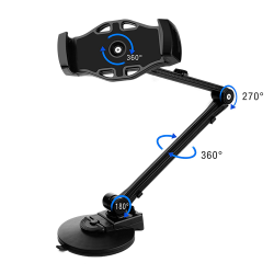 Stativ för Smartphones / Surfplattor, 360 rotation, 4"-12,2"