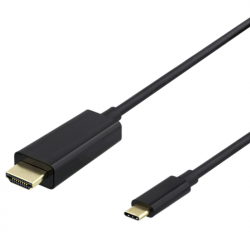 Deltaco USB-C till HDMI-kabel, 4k, 3D, 1m