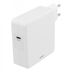 Deltaco USB-C Nätadapter, snabbladdning, PD, 87W, vit