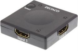 Deltaco Automatisk 3-1 HDMI-switch Mini, 3D-stöd, 1080p