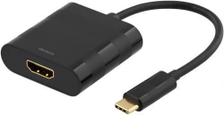 Deltaco USB-C till HDMI-adapter, svart