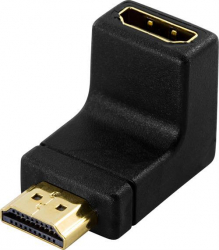 DeLOCK vinklad HDMI-adapter guldpläterad, svart