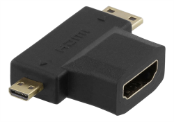 Deltaco HDMI till Mini HDMI och Micro HDMI-adapter, 10.2GB/s