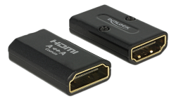 DeLOCK HDMI-adapter, 19-pin ho-ho, guldpläterad, svart