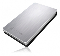 Icy box hdd kabinett, rymmer 1x2.5" SATA/SSD, max 9.5mm, silver