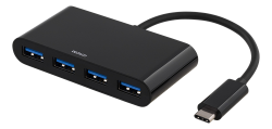 Deltaco USB-C till 4xUSB-A Gen 1-hubb, 4.5W