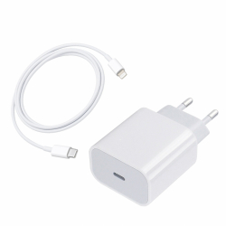 Strömadapter 18W + USB-C till lightningkabel 1m