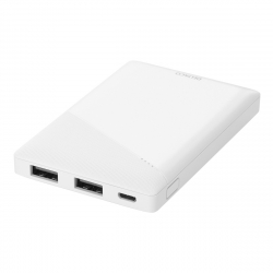 DELTACO Powerbank med 2st USB-A, 5000mAh, 10.5W