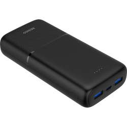 2xUSB+USB-C Powerbank, 20 000 mAh, 20W, svart