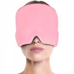 Ansiktsmask för lindring av huvudvärk, rosa