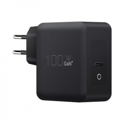 USB-C GaN-väggladdare, QC4.0, PD, 100W, svart