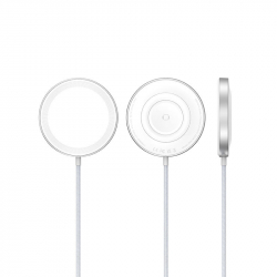 3-i-1 magnetisk trådlös laddare, 18W, vit