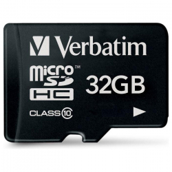 32GB Verbatim Klass 10 microSDHC, 90MB/s