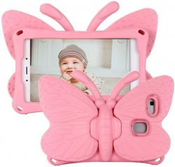 Fjärilsformat barnfodral, Samsung Tab A 8.0, rosa