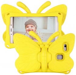 Fjärilsformat barnfodral, Samsung Tab A 8.0, gul