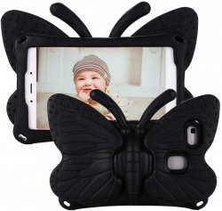 Fjärilsformat barnfodral, Samsung Tab A 8.0, svart