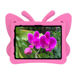 Fjärilsformat barnfodral till iPad 10, 10.9 (2022), rosa