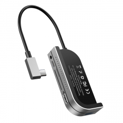 Baseus Bend Angle No.7 Mångsidig USB-C hubb, mörkblå