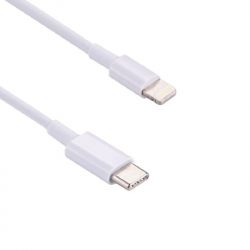 USB-C / Typ-C till 8-pin Snabbladdningskabel universal, 1m - vit