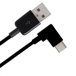 Vinklad USB-C till USB 2.0, 90°, 2m