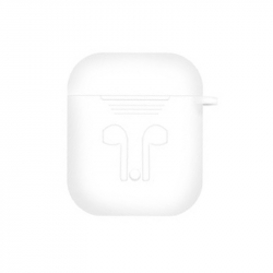 Skyddsfodral i silikon till Apple Airpods, vit