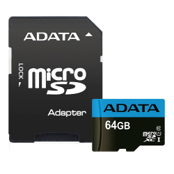 64GB ADATA Premier microSDXC UHS-I klass 10, 100MB/s