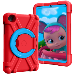 Barnfodral med roterbart ställ, Samsung Tab A 8.4 (2020), röd