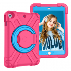 Barnfodral roterbart ställ, iPad 10.2/Pro 10.5/Air 3, rosa/blå
