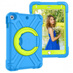Barnfodral med roterbart ställ, iPad mini 4/5, blå/grön