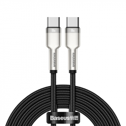 Baseus Cafule USB-C till USB-C datakabel, 100W, 5A, 2m, svart