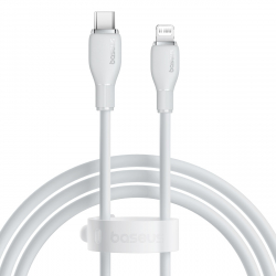 Baseus Pudding USB-C till Lightning-kabel, 20W, vit