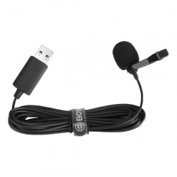 Boya Lavalier USB-slipsmikrofon, 4m kabel, svart