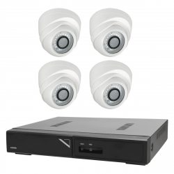 Budget övervakningspaket dome inomhus, 4 kameror