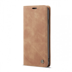 CaseMe plånboksfodral med ställ till iPhone XR, brun