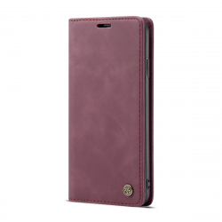 CaseMe plånboksfodral med ställ till iPhone XR, vinröd