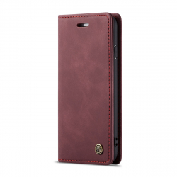 CaseMe plånboksfodral till iPhone 8/7, vinröd