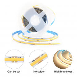 Sömlös och klippbar COB-ljusslinga med touch-kontroll, 24V, 2m