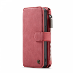 CaseMe läderfodral med magnetskal, iPhone 13 Mini, röd