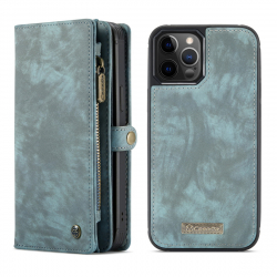 CaseMe 008 Series läderfodral, iPhone 12/12 Pro, blå