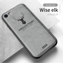 Wise Elk tygklätt TPU-skal till iPhone 8/7, svart