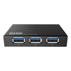 D-Link 4-Port Superspeed USB 3.0-hubb med nätadapter
