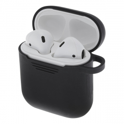 DELTACO Silikonskal för AirPods, svart