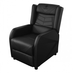 Deltaco Gaming DC420 Fåtölj i konstläder, recliner, svart