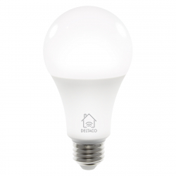 Deltaco Smart Home LED-lampa, E27, WiFi, 9W, 2700K-6500K, dimbar