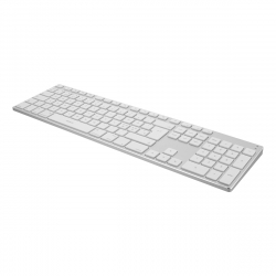 Deltaco Bluetooth-tangentbord i aluminium, Bluetooth 3.0, silver
