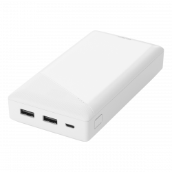 Deltaco Powerbank med 2xUSB-A, 20.000 mAh