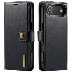 DG.MING Läderfodral med magnetskal, iPhone 17 Air, svart