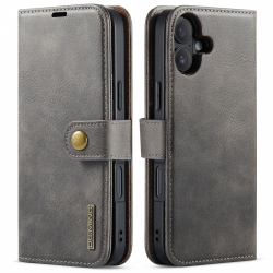 DG.MING Läderfodral med magnetskal, iPhone 17, coffee