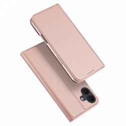 DUX DUCIS Skin Pro Series läderfodral, iPhone 16 Plus, rosa